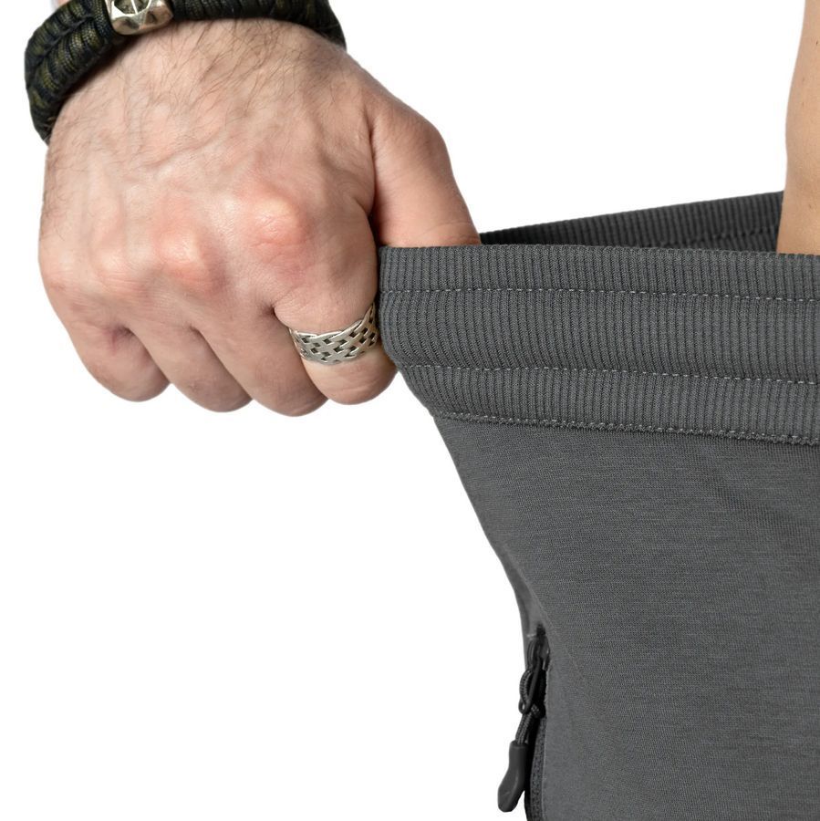 Летний мужской тактический спортивный костюм FitPro Zip Графит Camotec фото