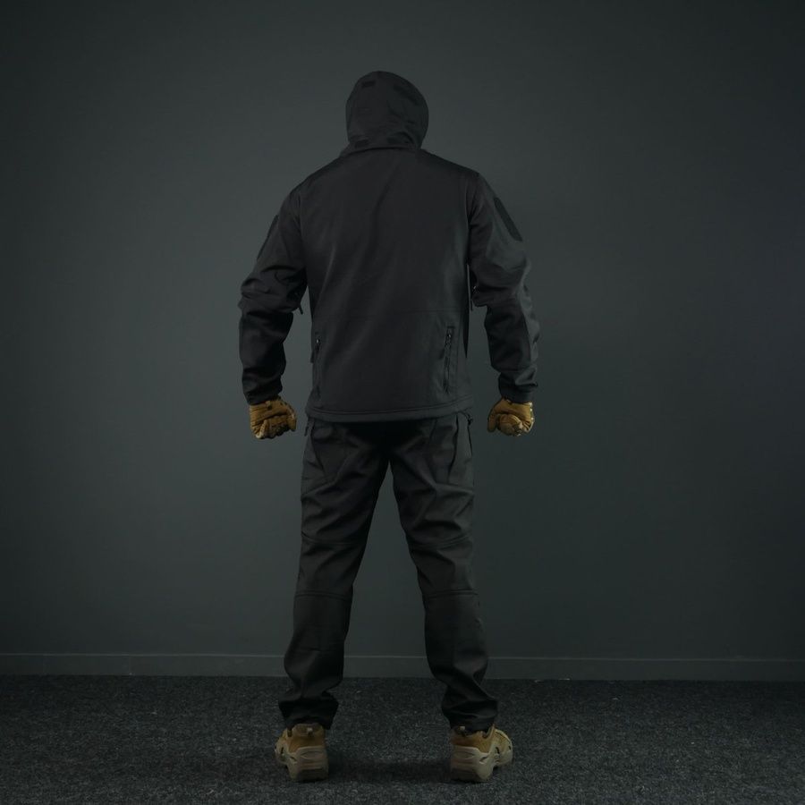Демисезонный костюм военный Softshell Tactic Demi Черный Kiborg фото