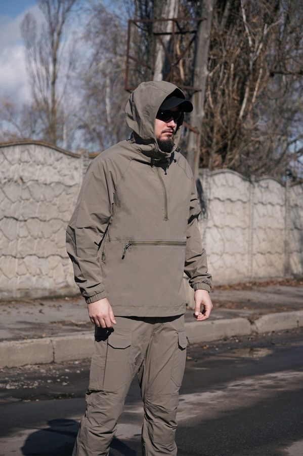 Тактический анорак 4WStretch с мембранной тканью и вентиляцией (хаки) фото