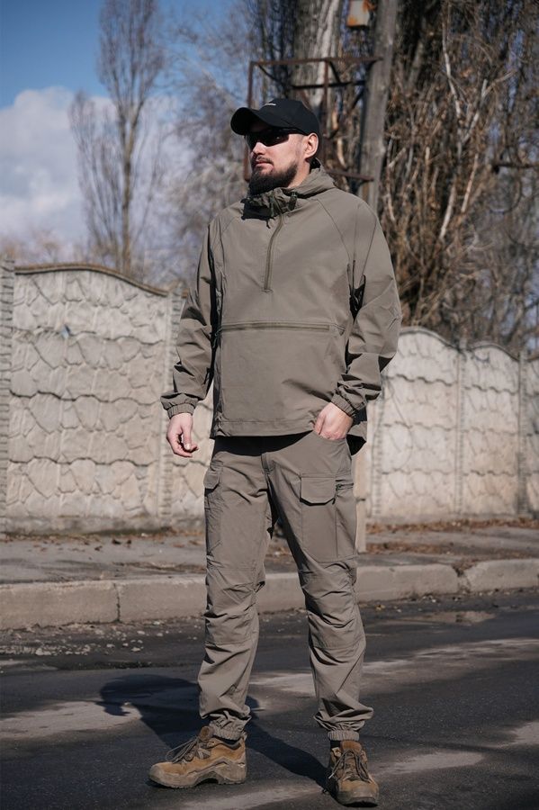 Тактический анорак 4WStretch с мембранной тканью и вентиляцией (хаки) фото