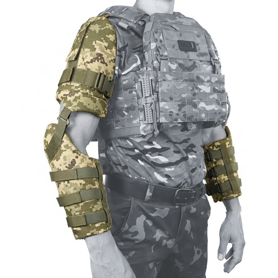 Комплект балістичного захисту плечей та передпліччя &ldquo;ARM Protection&rdquo; 1 або 2 класу,піксель, MOLLI фото