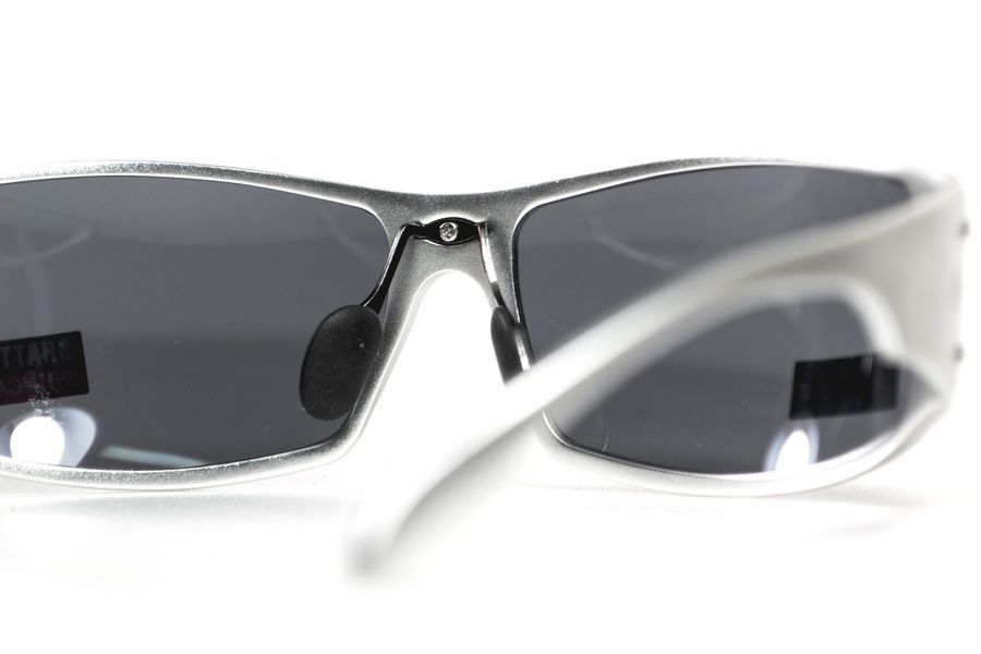Захисні окуляри відкриті Global Vision Bad-Ass-2 Silver (gray), сірі сріблястою металевою оправою фото