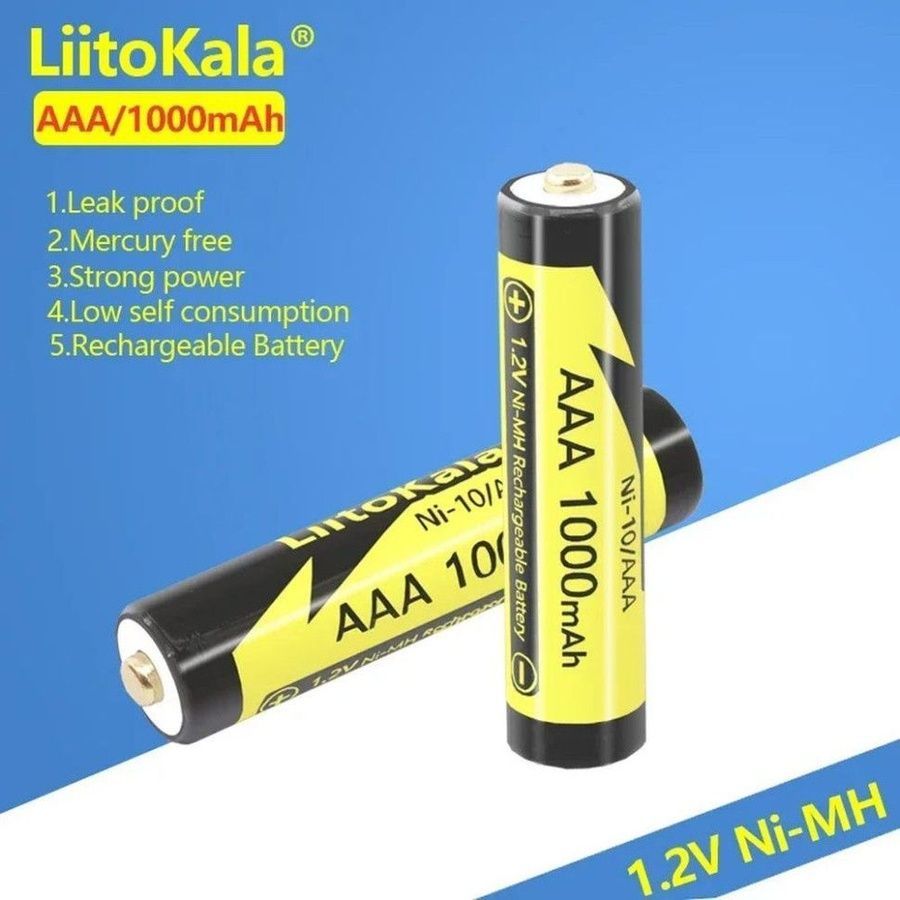 Акумулятор LiitoKala Ni-10/AAA 1.2V AAA 1000mAh battery фото