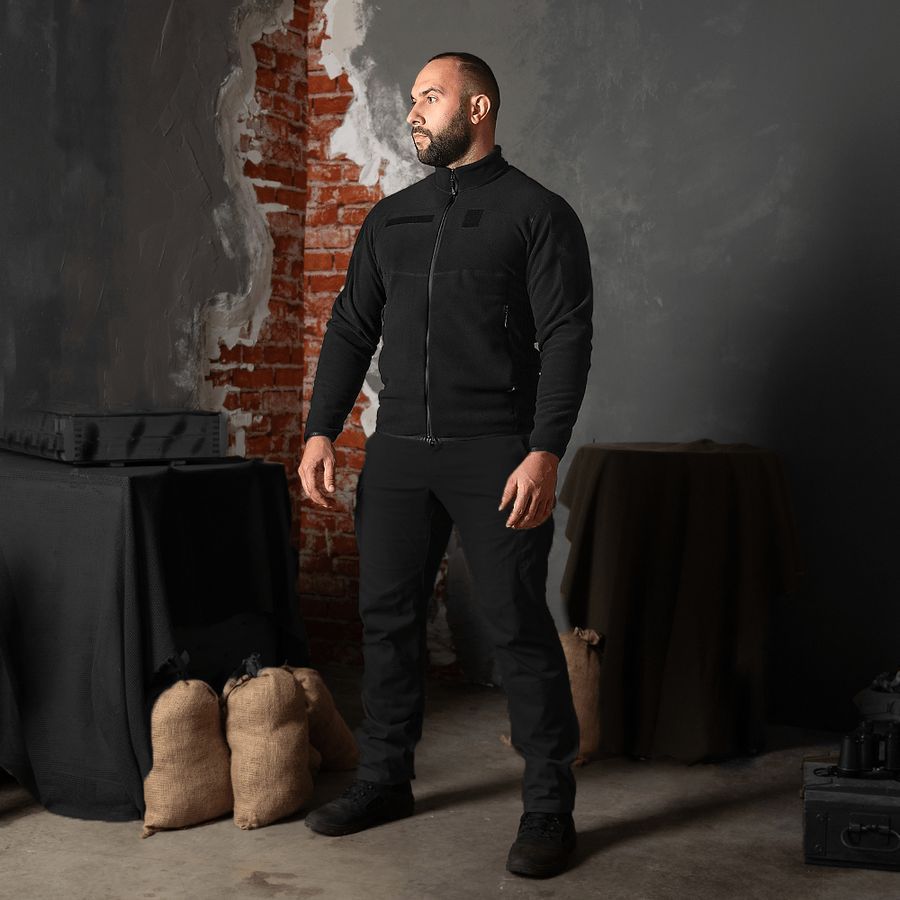 Чоловіча тактична флісова кофта Paladin Himatec чорна Camotec фото