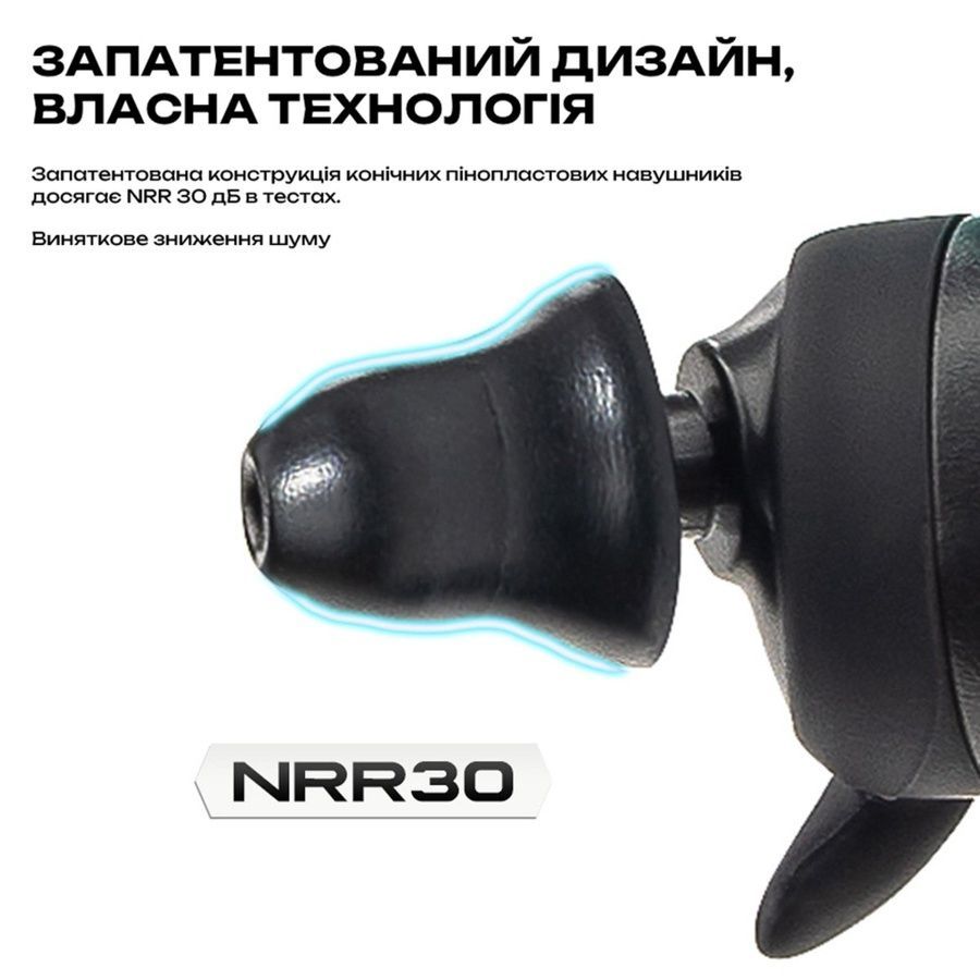 Активные защитные наушники (беруши) Earmor M20T Pro (BK) с Bluetooth - NRR30 фото