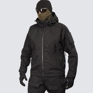 Тактична зимова куртка UATAC Black RipStop Climashield Apex S фото