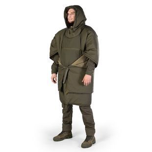 Утепленный пончо-трансформер Кирея Олива (9303) фото