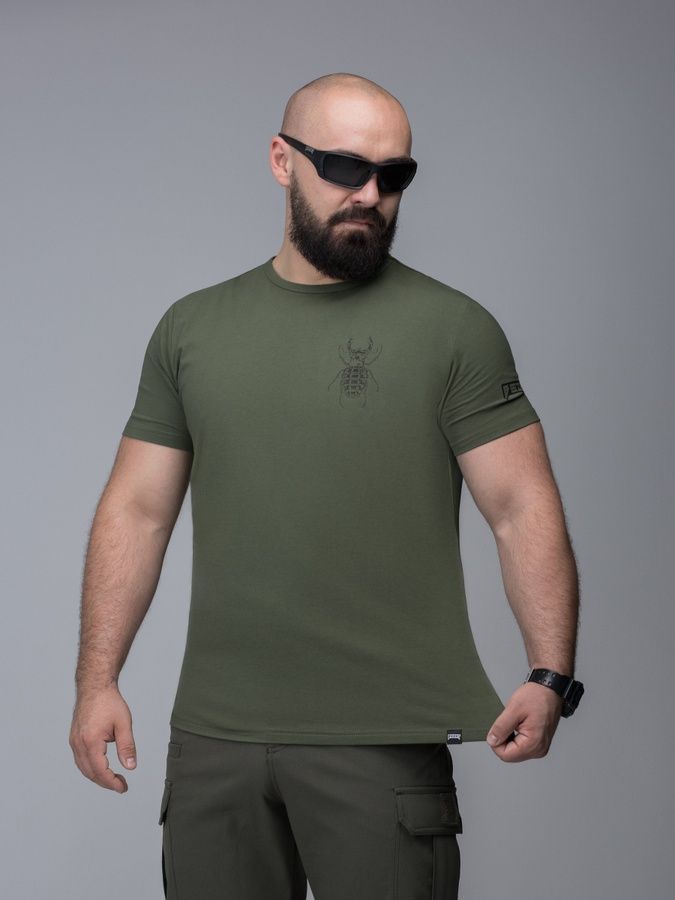 Чоловіча футболка Scarab Ops хакі BEZET фото