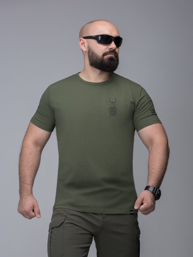Чоловіча футболка Scarab Ops хакі BEZET фото