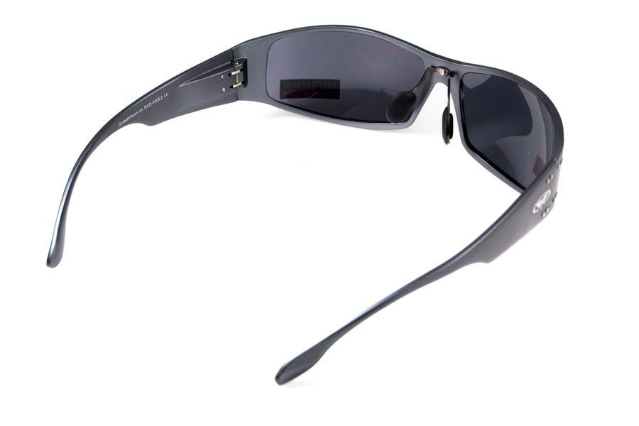 Захисні окуляри Global Vision Bad-Ass-2 GunMetal (gray), сірі у темній металевій оправі фото