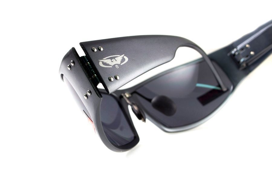 Захисні окуляри Global Vision Bad-Ass-2 GunMetal (gray), сірі у темній металевій оправі фото
