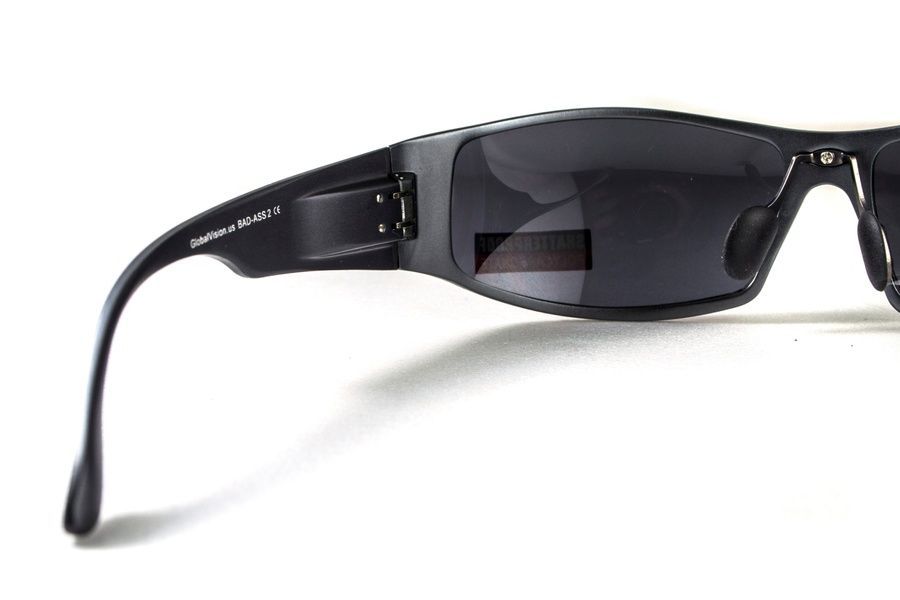 Захисні окуляри Global Vision Bad-Ass-2 GunMetal (gray), сірі у темній металевій оправі фото