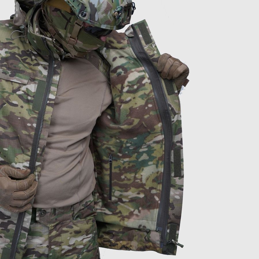 Тактична демісезонна куртка пара з флісом UATAC Multicam Original Ripstop | XXL фото