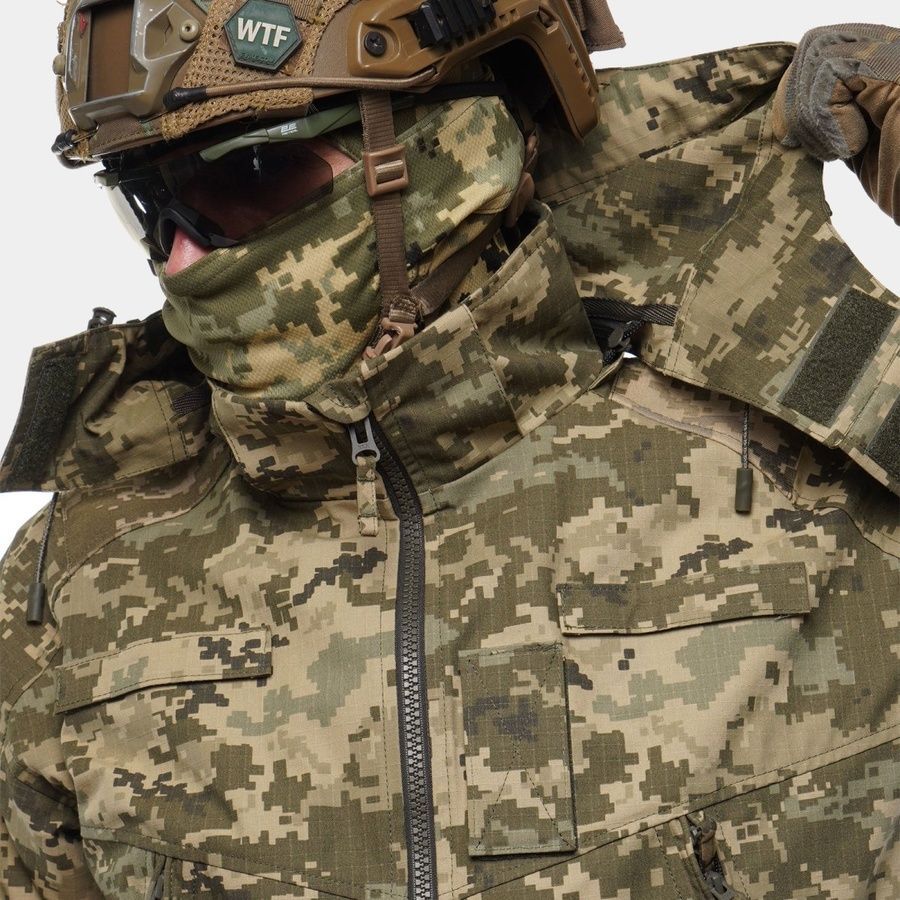 Тактична демісезонна куртка UATAC Gen 5.6 Піксель (Pixel) Ripstop Cordura фото