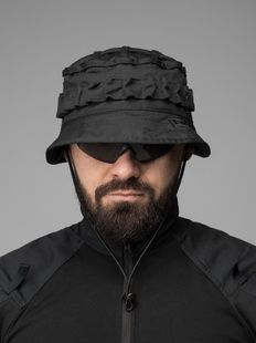 Панама тактическая BEZET черный фото