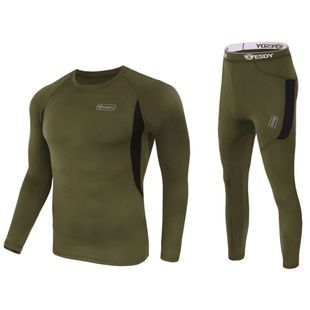 Комплект термобілизни ESDY Fleece Thermal Suit Хакі фото