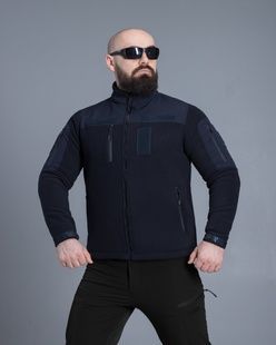 Мужская военная тактическая флисовая кофта Iceguard синяя BEZET фото