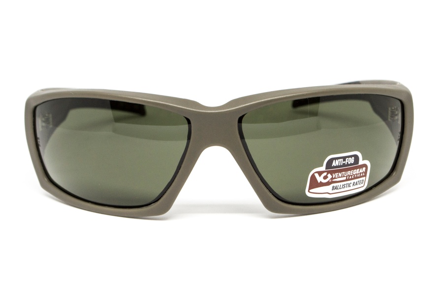 Тактичні окуляри Venture Gear Tactical OverWatch Green (forest grey) Anti-Fog, чорно-зелені в зеленій оправі фото