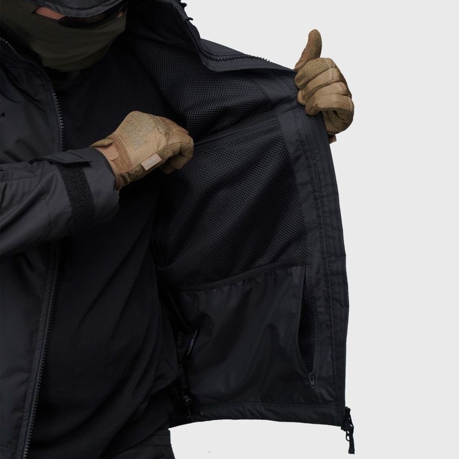 Тактична демісезонна куртка UATAC Black Membrane XXL фото