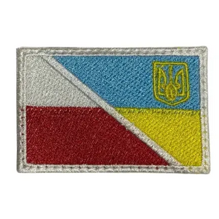 Шеврон-патч флаг на липучке Украина и Польша фото