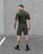 Літній військовий комплект (футболка тактична бойова Combat хакі, шорти карго швидкосохнучі adventure хакі) BEZET фото 5