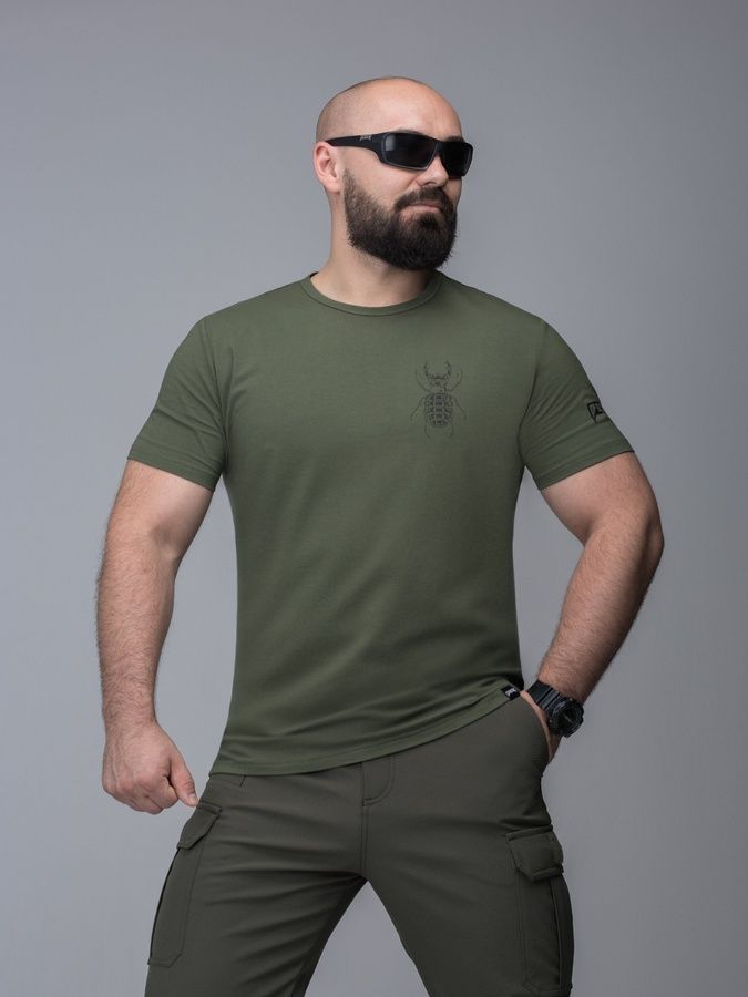 Чоловіча футболка Scarab Ops хакі BEZET фото