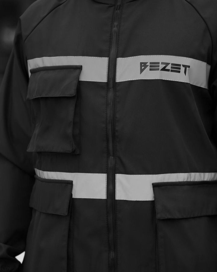 Куртка вітровка BEZET "Твій Ворог" чорний, сірий фото