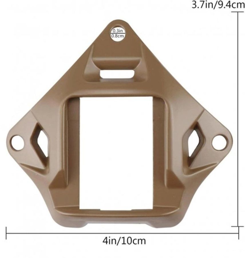 Металлический кронштейн платформа крепления шрауд NVG Mount звезда на шлем, Койот фото
