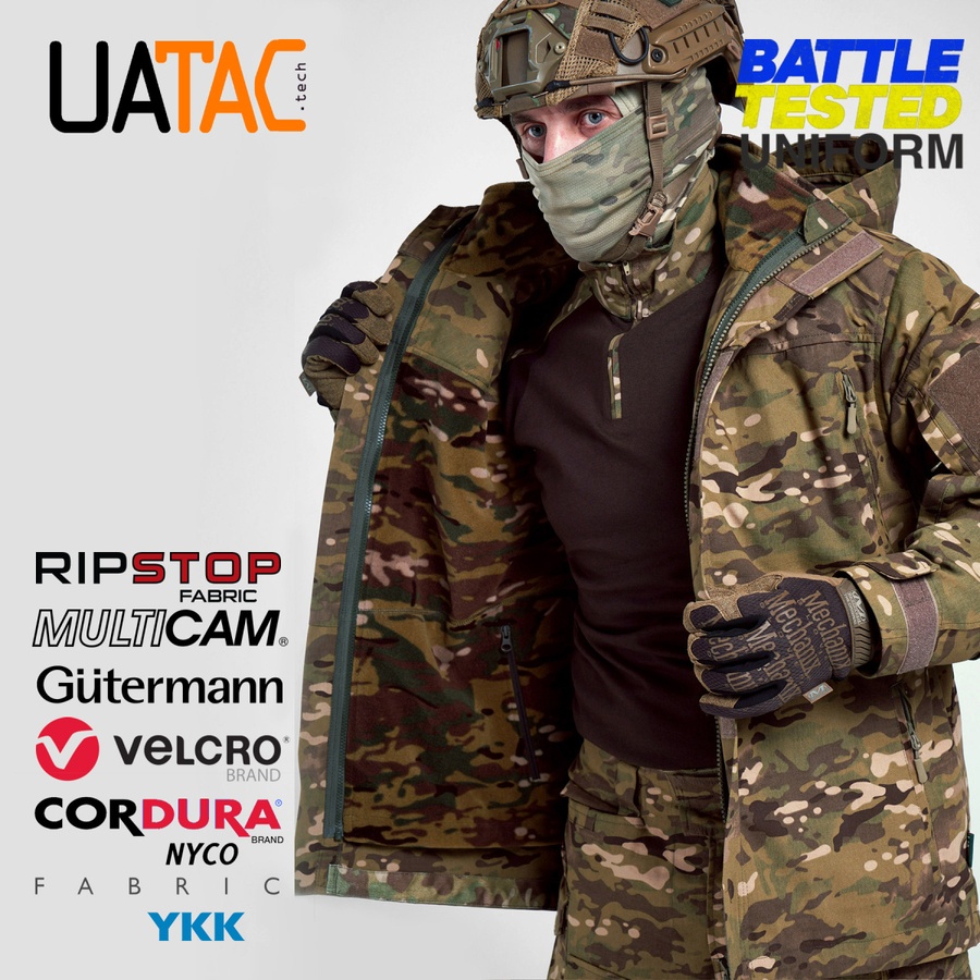 Куртка тактическая демисезонная Gen 5.2 Multicam UATAC Куртка пара с флисом фото