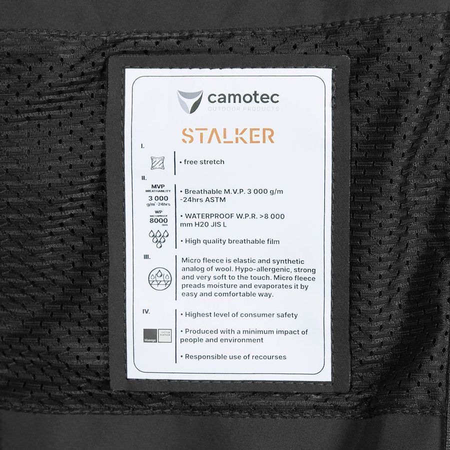 Демісезонна жіноча тактична куртка Softshell Stalker чорна Camotec фото