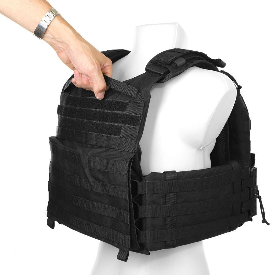 Плитоноска Falcon XL PRO Чорна з функцією швидкого скидання MOLLI фото