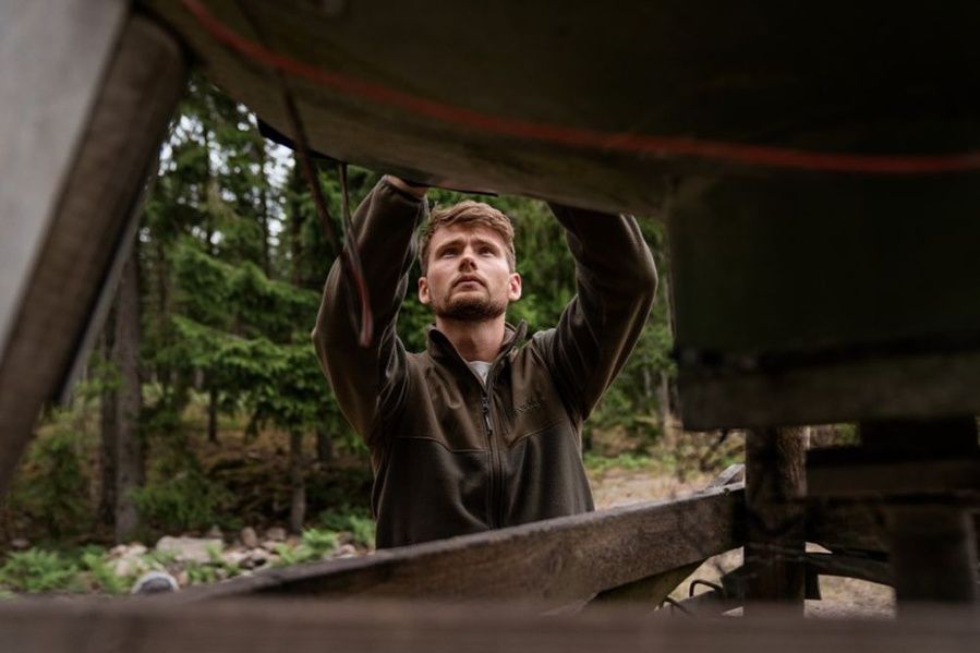 Чоловіча повсякденна флісова кофта Fjell jacket коричневий Harkila фото