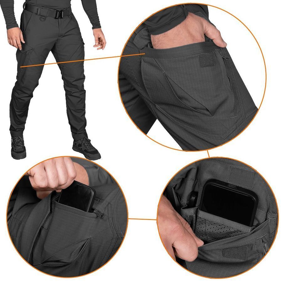 Штани Герць Rip-Stop Stretch Чорні фото Штани Герць Rip-Stop Stretch Чорні фото