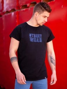 Футболка streetwear чорна'19 темно-синя BEZET фото