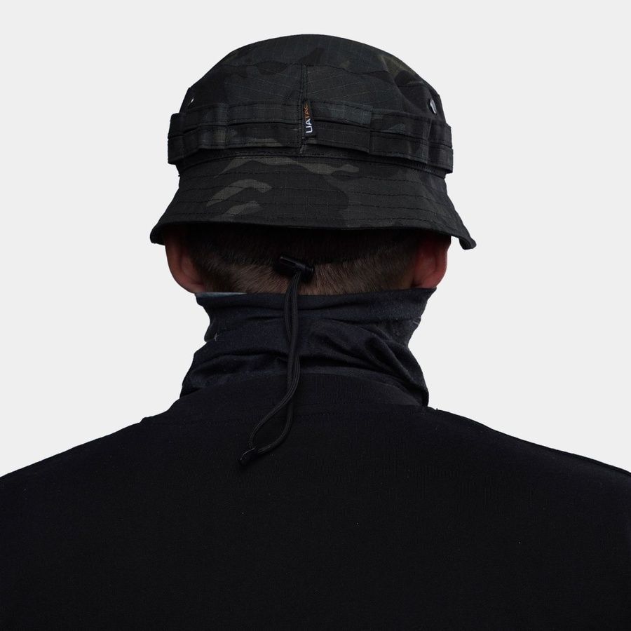 Панама UATAC зі скошеними полями Multicam Black (Чорний Мультикам) фото