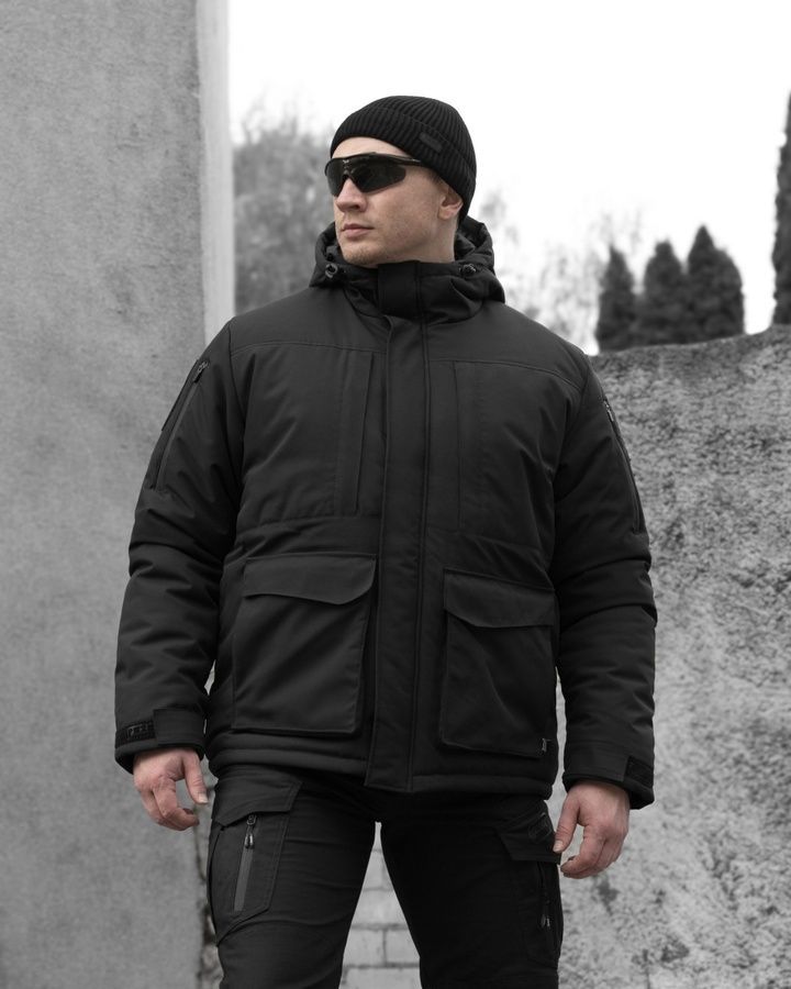 Куртка тактична зимова BEZET SnowPatrol чорний фото
