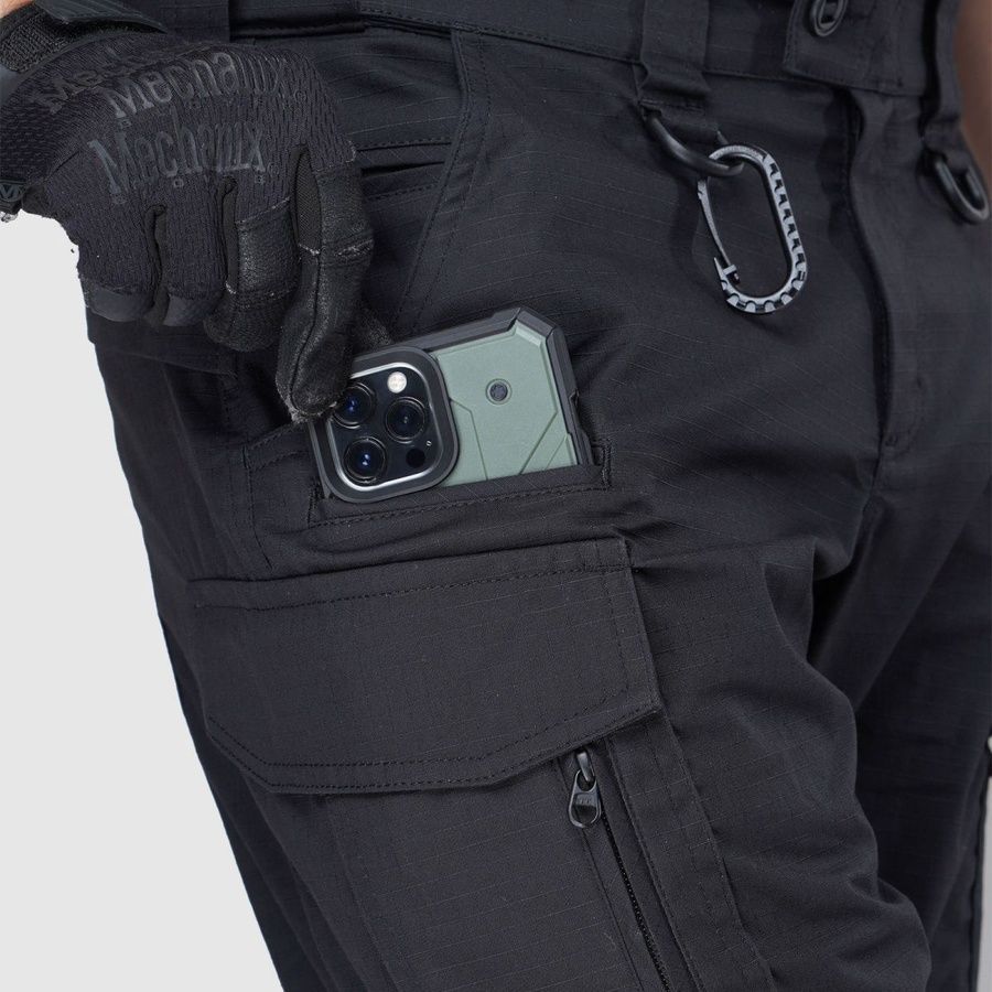 Тактичні штани Lite Flexible UATAC Чорні (Black) XS фото