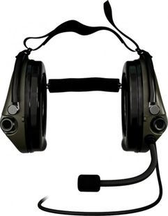 Активні навушники для стрільби Sordin Supreme Mil CC Neckband Green Nexus з заднім тримачем (76332-06-S) фото