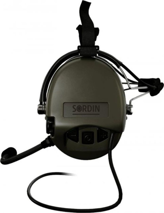 Активні навушники для стрільби Sordin Supreme Mil CC Neckband Green Nexus з заднім тримачем (76332-06-S) фото