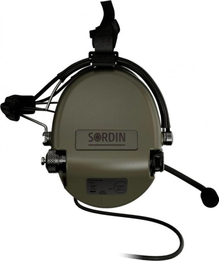 Активні навушники для стрільби Sordin Supreme Mil CC Neckband Green Nexus з заднім тримачем (76332-06-S) фото