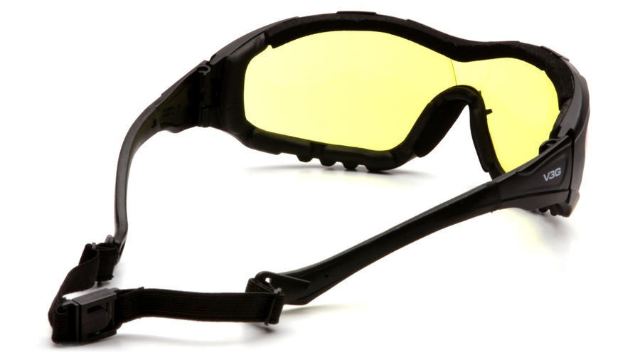 Защитные очки-маска Pyramex V3G (amber) Anti-Fog, жёлтые фото