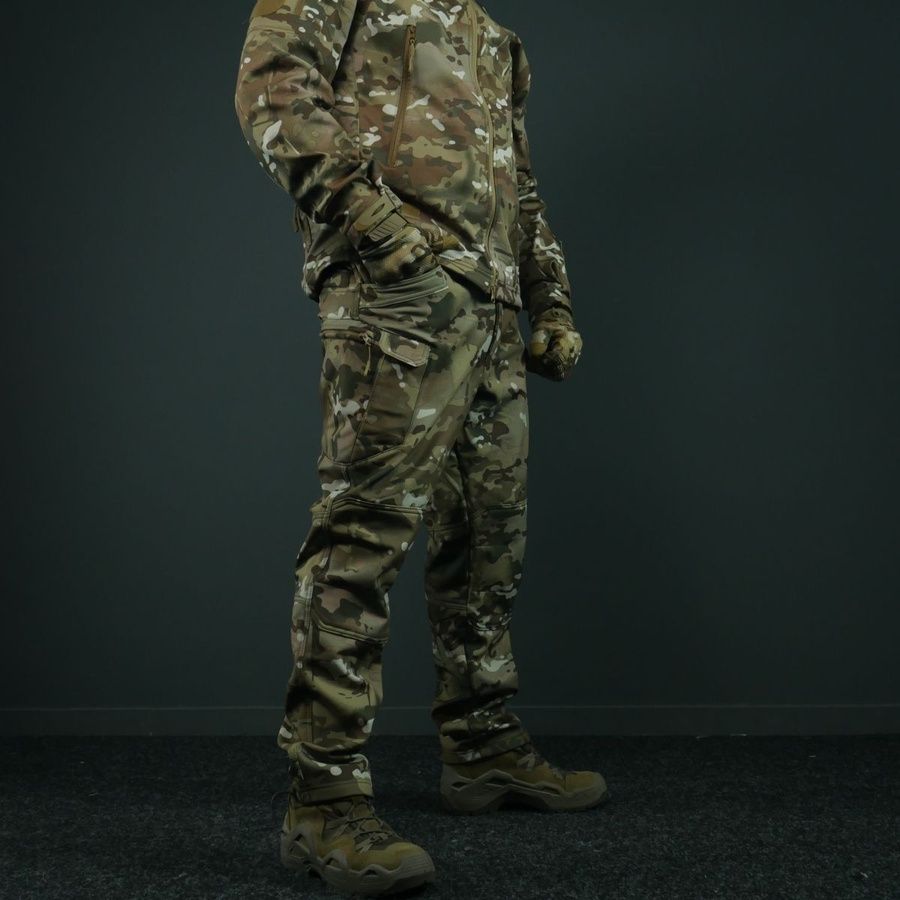 Демисезонный мужской военный костюм Softshell Tactic Demi Multicam Kiborg фото