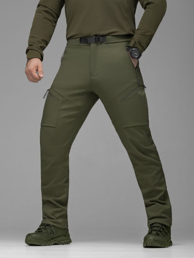 Брюки карго тактические Softshell BEZET Techwear хаки фото