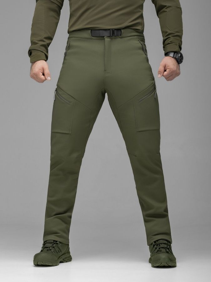 Брюки карго тактические Softshell BEZET Techwear хаки фото