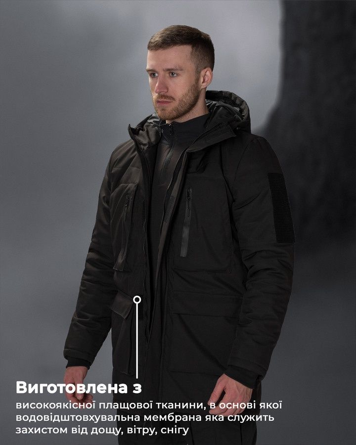 Куртка парка зимняя BEZET Исландия черный фото