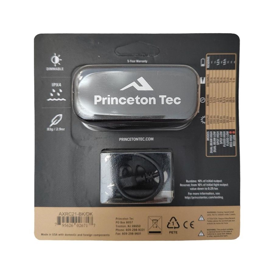 Налобный фонарь Princeton Tec Axis Rechargeable 450lm Black фото