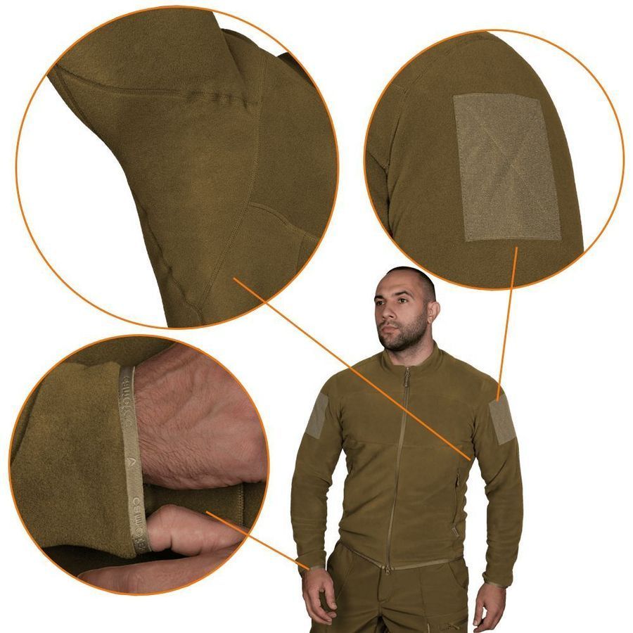 Чоловіча військова тактична флісова кофта Patrol . койот Camotec фото