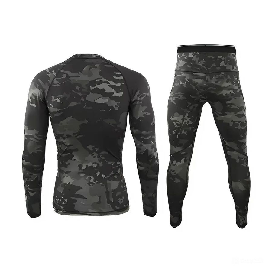 Термобілизна чорний мультикам ESDY Tactical Thermal фото