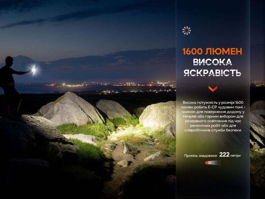 Ліхтар ручний Fenix E-CP блакитний фото