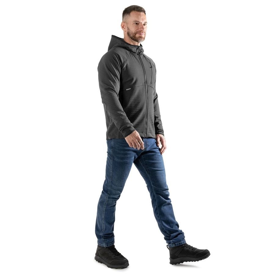 Мужская тактическая флисовая кофта Plast Hood Графит Camotec фото